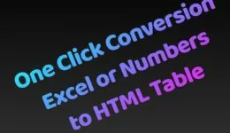 EXCEL TO HTML