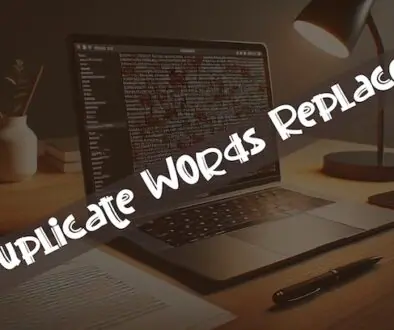 duplicate words replacer