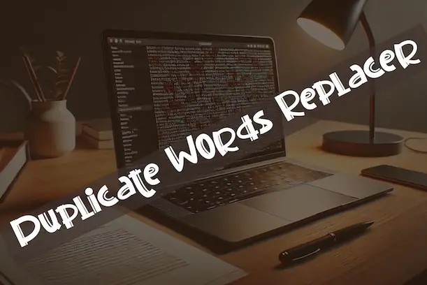 duplicate words replacer