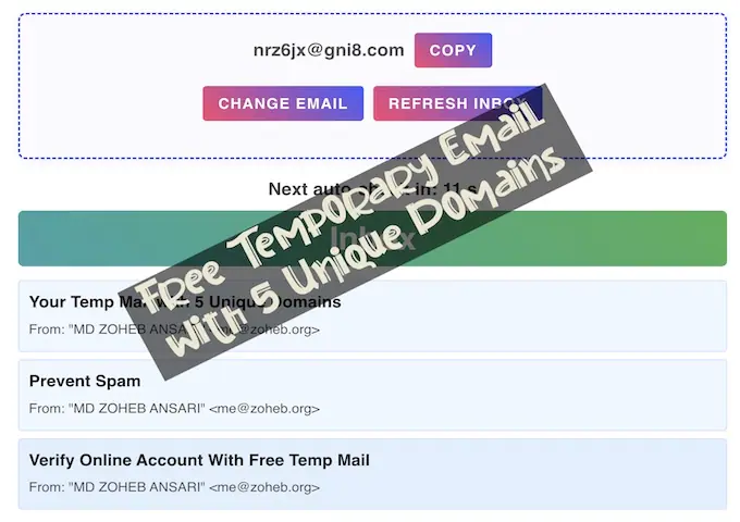 free temp email