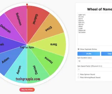 wheel of names spinner