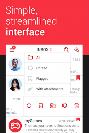 Best free email apps for Android myMail