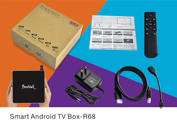 Beelink r68 TV Box included accesories