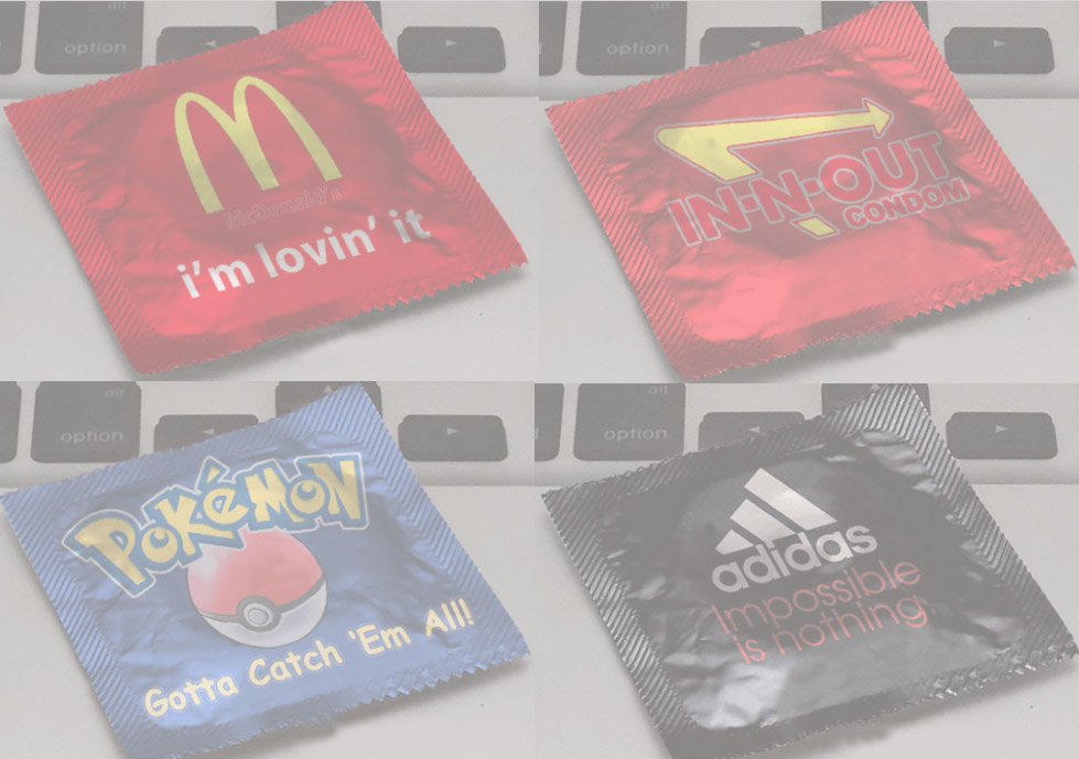 Klimatologische bergen Cataract Pessimistisch Slogans from Famous Brands on Condom Packets