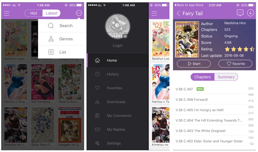 Is there a website/app that would allow me to read full manga without  paying (unlike iBooks)? - Quora