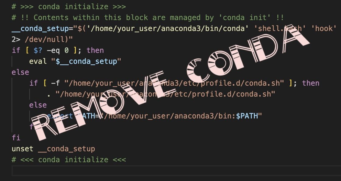 remove conda