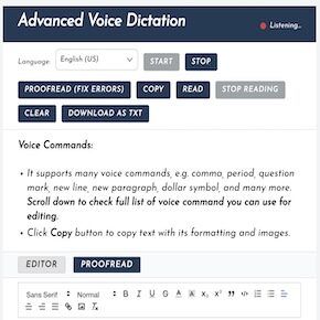 Advanced Dictation (Voice to Text)